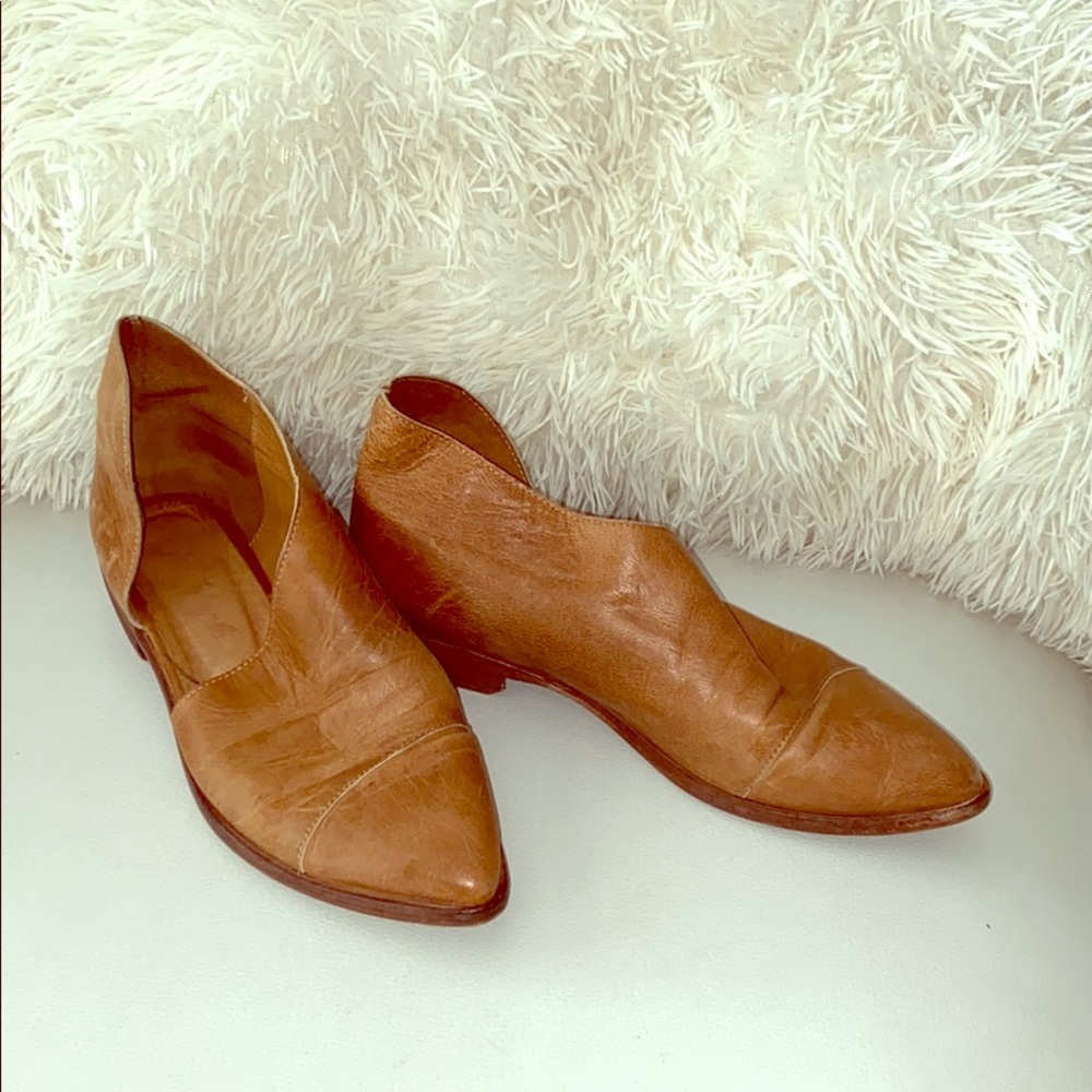 Leather free people flats